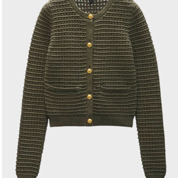 Rag & Bone Marlee Cardigan Army Green - Picture 4 of 7